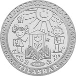 TILASHAR Тилашар монета из нейзильбера номинал 100 тенге аверс