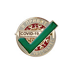 Знак «Я привит от Ковид COVID-19» (2 пуссеты)