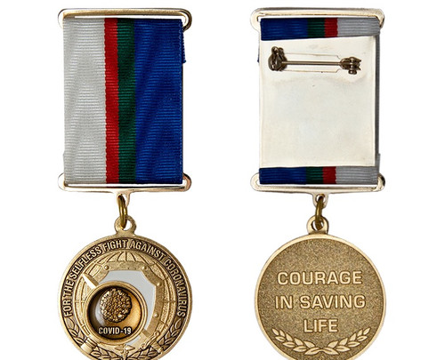 Медаль For the selfless fight against CORONAVIRUS Международая купить