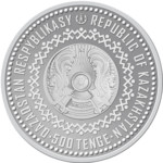 TOǴYZQUMALAQ black proof монета из серебра одна унция номинал 500 тенг
