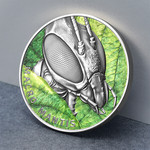 5 Dollars Macro Mantis Macro Insects 2 oz Antique finish Silver Coin 5