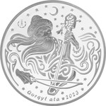QORQYT ATA Коркыт Ата монета из серебра 24 грамма номинал 500 тенге ав