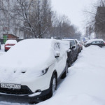 Машины после снегопада