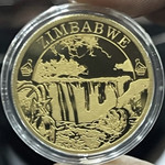 Зимбабвийская золотая монета Mosi-oa-Tunya