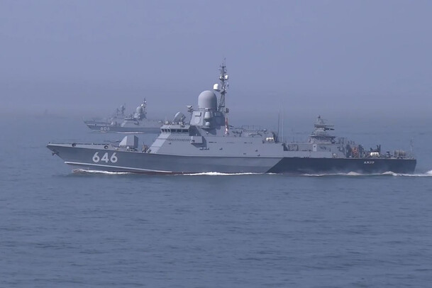 Временно вошедшие в состав Каспийской флотилии малые ракетные корабли